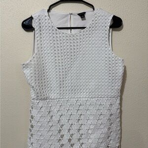 Ann Taylor S Elegant White Sleeveless